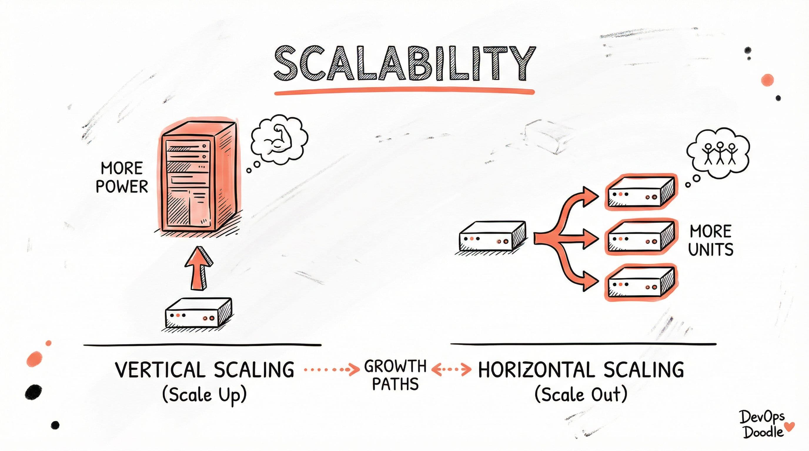 Scalability concepts - horizontal vs vertical scaling
