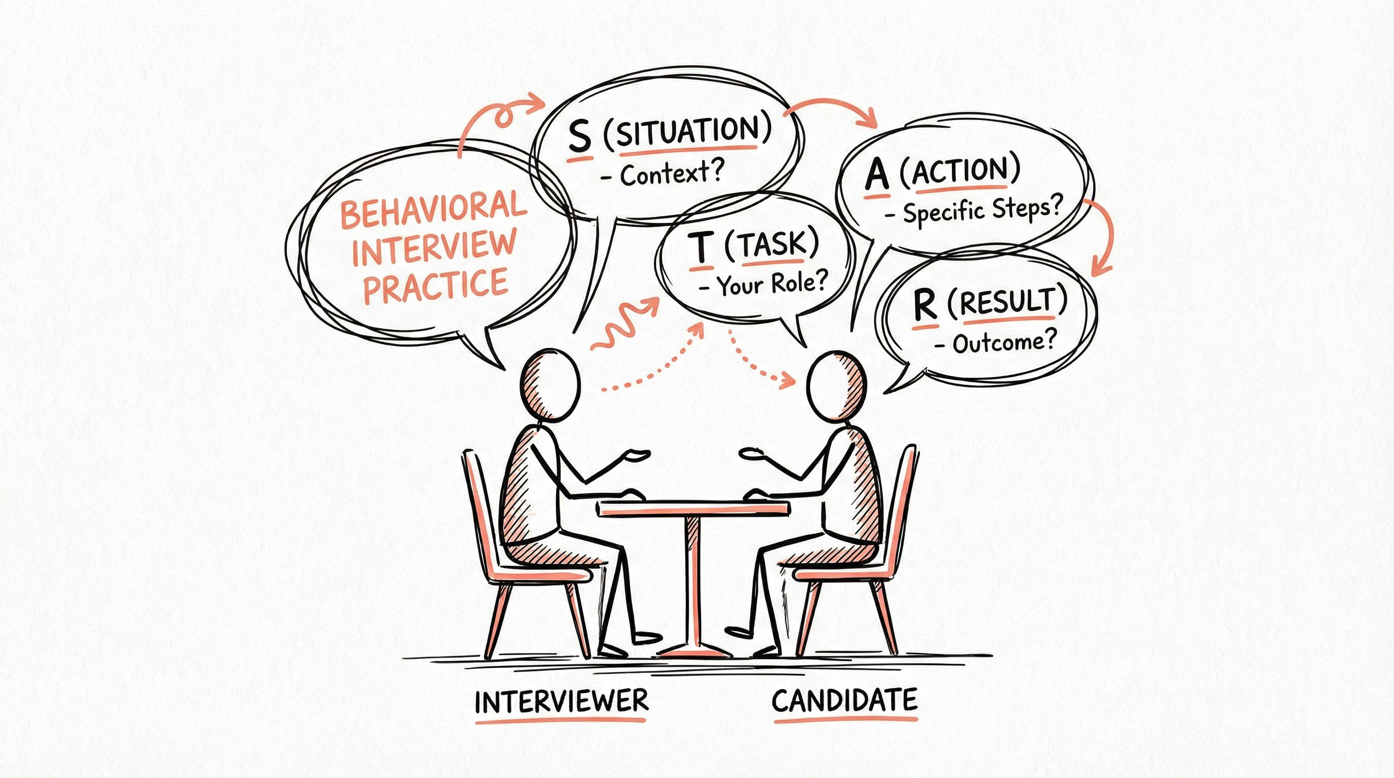 Behavioral interview preparation - STAR method illustration